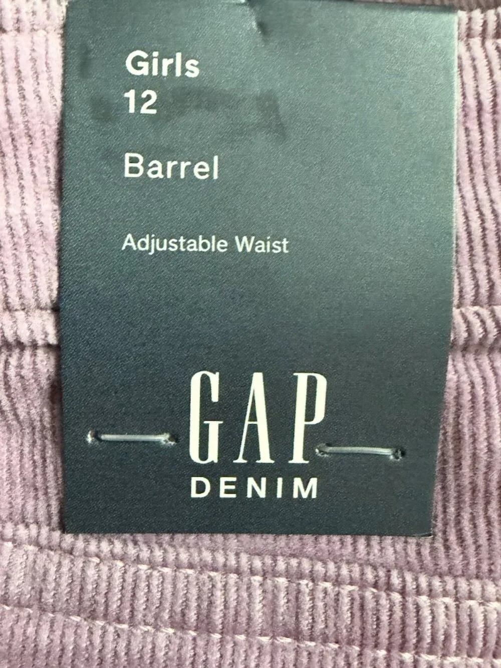 NWT Girls Corduroy Barrel Pants Amethyst Purple Size 12